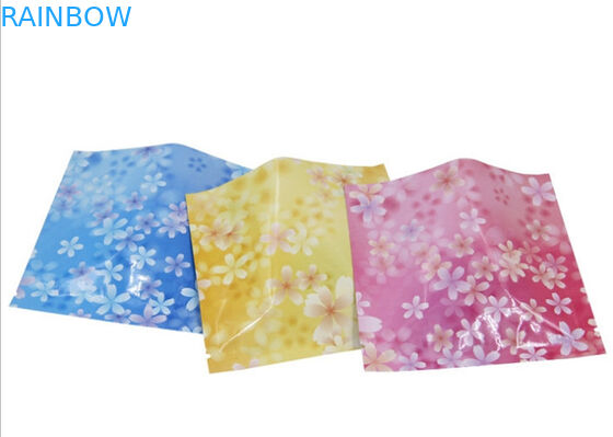 Borsa cosmetica su misura di colore rosa sigillata tre lati che imballa per la maschera