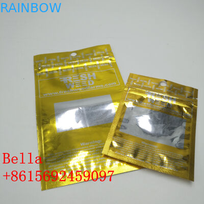 Sacchetto su ordinazione della stagnola di stampa che imballa una chiara chiusura lampo laterale lucida per il cavo di USB