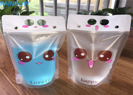 La serratura della chiusura lampo sta sul colore di dimensione su misura borse CMYK per alimento liquido