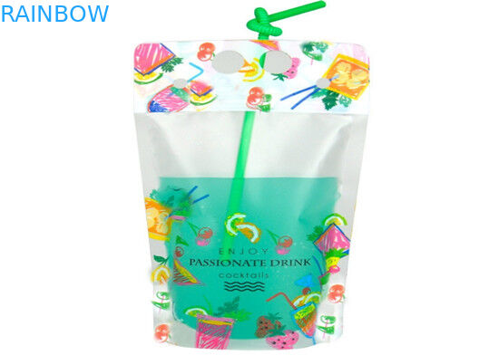 100ml/200ml trasparenti stanno sulla stampa di colore pieno dei sacchetti con la chiusura lampo