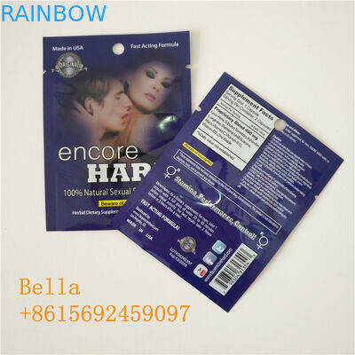 I sacchetti di plastica del foro di caduta che imballano la pillola a chiusura lampo insacca la borsa di plastica della stagnola della chiusura lampo con stampa di logo