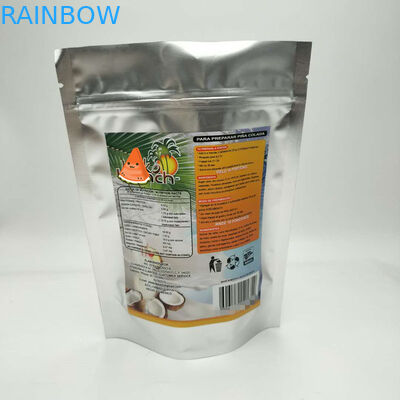 I sacchetti di plastica su misura di dimensione che imballano, stanno sulla borsa del di alluminio