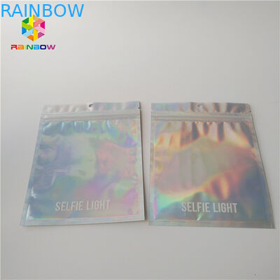 Borsa d'imballaggio cosmetica luminosa del diamante, logo su ordinazione di stampa del sacchetto laterale della guarnizione 3