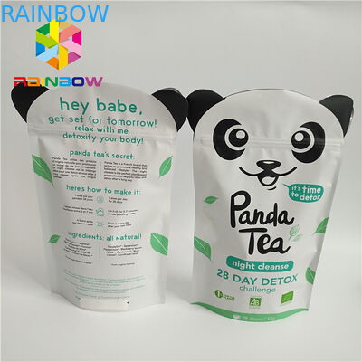 Il di alluminio amichevole eco- sta sulle borse, sacchetto di plastica che imballa per la polvere della proteina del tè.