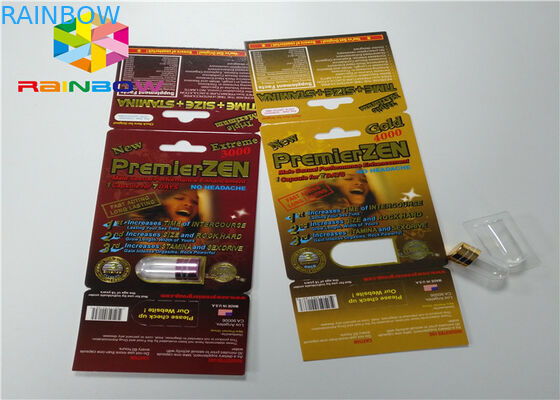 il rinoceronte pazzo di rinoceronte 69 di effetto 3D 7 pillole del sesso della capsula carda le scatole della pillola maschio di potenziamento e le carte d'imballaggio/scatola della bolla 3d