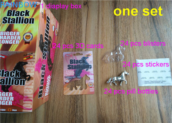 il rinoceronte pazzo di rinoceronte 69 di effetto 3D 7 pillole del sesso della capsula carda le scatole della pillola maschio di potenziamento e le carte d'imballaggio/scatola della bolla 3d