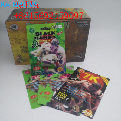 Bolla di plastica nera che imballa per l'imballaggio maschio della capsula di potenziamento