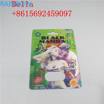 Bolla di plastica nera che imballa per l'imballaggio maschio della capsula di potenziamento