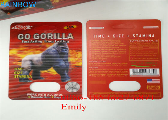 Blister rosso di Goldreallas che imballa timbratura calda per l'industriale farmaceutico