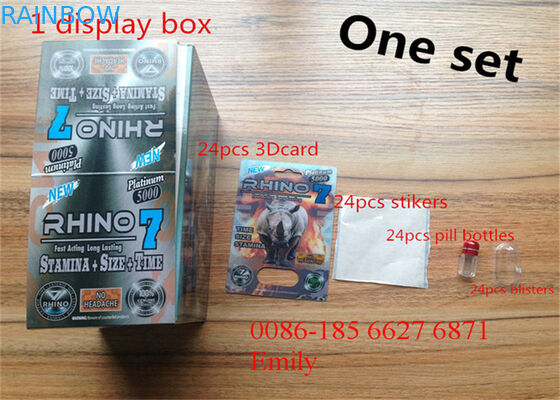 Carta della bolla della carta patinata che imballa laminazione lucida per le pillole sessuali di potenziamento