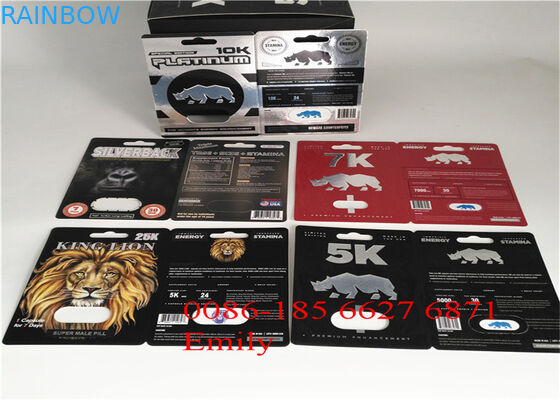 Carta della bolla della carta patinata che imballa laminazione lucida per le pillole sessuali di potenziamento