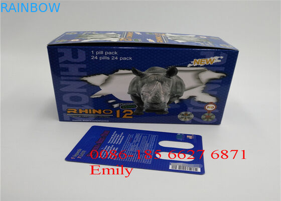 Carta della bolla della carta patinata che imballa laminazione lucida per le pillole sessuali di potenziamento