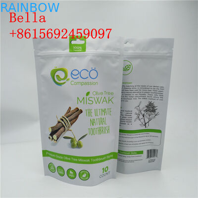 Il di alluminio di colore di personalizzazione insacca la maniglia della cima della chiusura lampo per l'imballaggio del biscotto