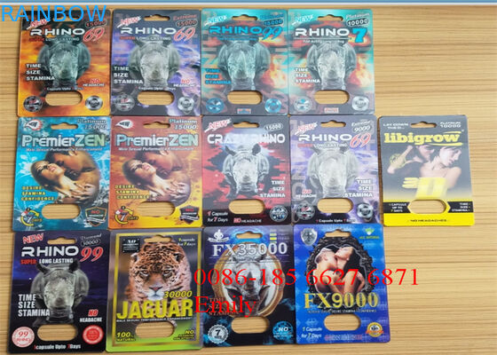 Blister conveniente delle pillole di rinoceronte che imballa con l'effetto di superficie di goffratura