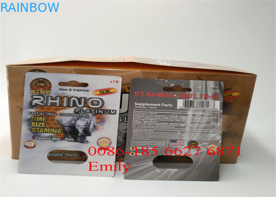 Blister conveniente delle pillole di rinoceronte che imballa con l'effetto di superficie di goffratura