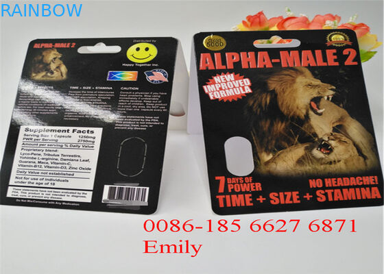 Carta della bolla dell'OEM che imballa per il miglioramento dell'imballaggio massimo delle capsule dell'uomo