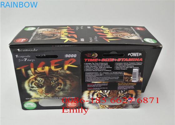 Carta della bolla dell'OEM che imballa per il miglioramento dell'imballaggio massimo delle capsule dell'uomo