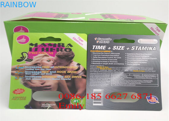 Carta della bolla dell'OEM che imballa per il miglioramento dell'imballaggio massimo delle capsule dell'uomo