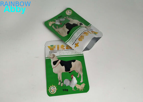 Quad Seal Tear Pet Food Bag Dimensione personalizzata per pollo / bestiame / mangime per pecore