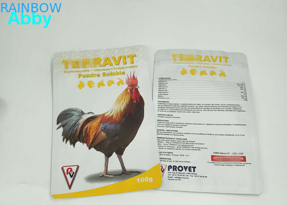 Cartoni di carta kraft per alimenti, sacchetti sigillati a vuoto, sacchetti sigillati a tre lati per l' imballaggio di alimenti per pollame