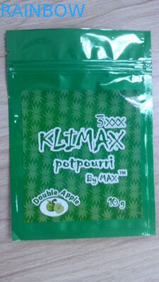 Incenso di erbe che imballa, borse di plastica della prova dell'odore della chiusura lampo per l'imballaggio per alimenti