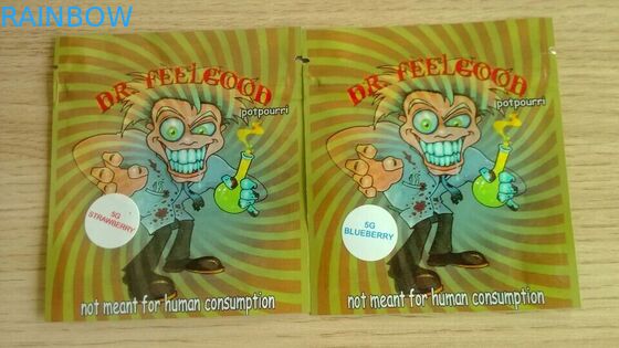 Incenso di erbe che imballa, sacchetto laterale 4g della foglia ambrata della guarnizione di sicurezza tre