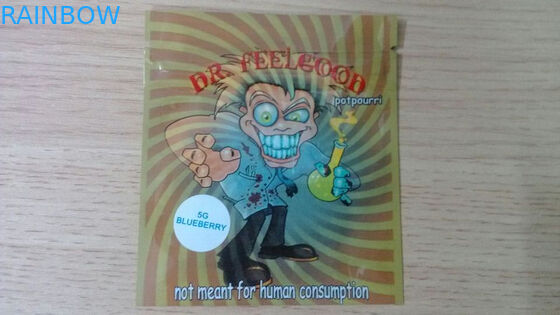 Incenso di erbe che imballa, sacchetto laterale 4g della foglia ambrata della guarnizione di sicurezza tre