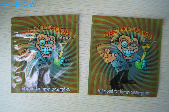 Incenso di erbe che imballa, sacchetto laterale 4g della foglia ambrata della guarnizione di sicurezza tre