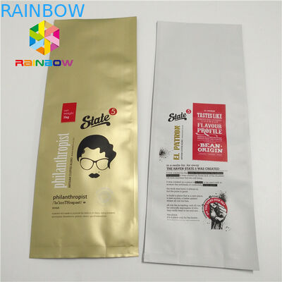 Sacchetti di plastica che imballano, borse di grande dimensione del di alluminio con il lato della guarnizione del quadrato della valvola