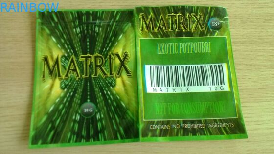 Ravure che stampa il materiale laterale della stagnola di Mylar del sacchetto della guarnizione tre con la maniglia della cima di Ipper