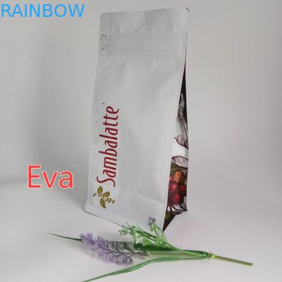 La chiusura lampo risigillabile sta su insacca il fondo piatto per l'imballaggio dell'alimentazione animale