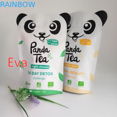 La chiusura lampo risigillabile sta su insacca il fondo piatto per l'imballaggio dell'alimentazione animale