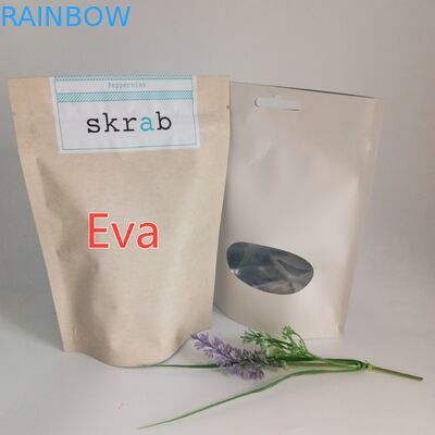 La chiusura lampo risigillabile sta su insacca il fondo piatto per l'imballaggio dell'alimentazione animale