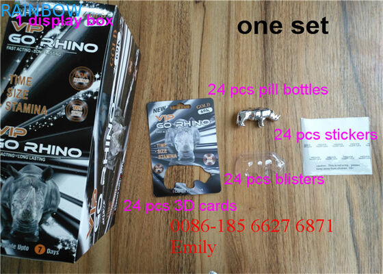 Carta che imballa, imballaggio di plastica della bolla delle etichette private della bolla della pillola di rinoceronte