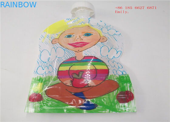 Sacchetto riutilizzabile del becco che imballa il commestibile di plastica di compressione per il succo di frutta