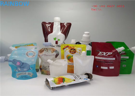 Sacchetto riutilizzabile del becco che imballa il commestibile di plastica di compressione per il succo di frutta