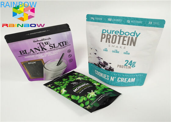 L'abitudine ha stampato la borsa a chiusura lampo su ordinazione riciclabile di imballaggio per alimenti mylar del tè del di alluminio dello zip del tè per il sacchetto della polvere del caffè