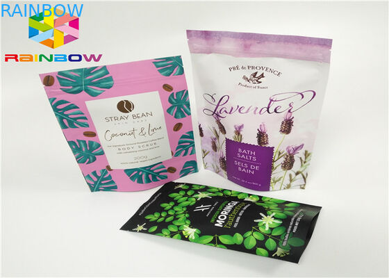 L'abitudine ha stampato la borsa a chiusura lampo su ordinazione riciclabile di imballaggio per alimenti mylar del tè del di alluminio dello zip del tè per il sacchetto della polvere del caffè