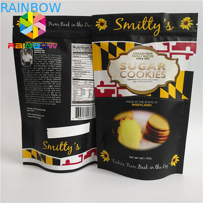 CMYK Color Custom Printed Snack Bags Spessore da 100 a 140 micron Con Certificazione FDA