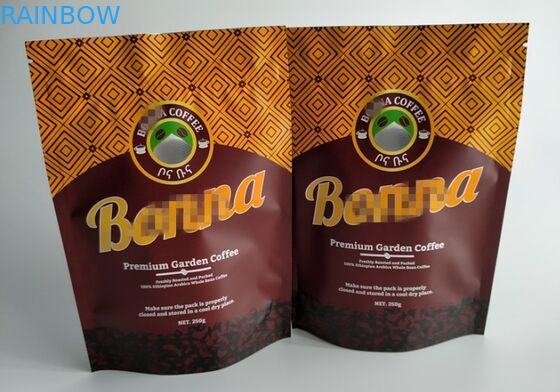 I sacchetti di plastica che imballano, la saldatura a caldo Matt del commestibile stanno sui sacchetti del caffè