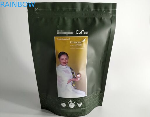 Sacchetti di plastica su ordinazione laminati che imballano sigillamento superiore della chiusura lampo con la valvola