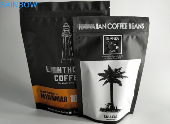 Sacchetti di plastica su ordinazione laminati che imballano sigillamento superiore della chiusura lampo con la valvola