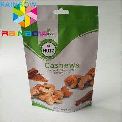 Imballaggio per snack personalizzato laminato in foglio 100 g Mylar k Per biscotti / frutta secca