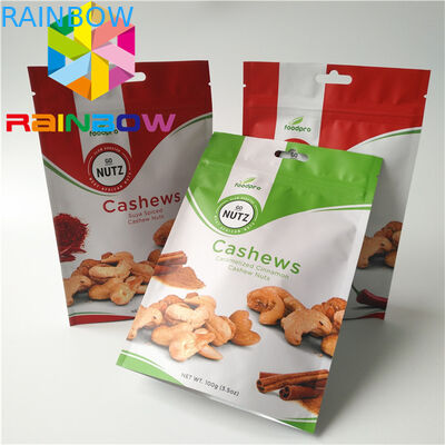 Imballaggio per snack personalizzato laminato in foglio 100 g Mylar k Per biscotti / frutta secca