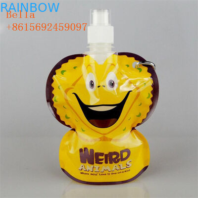 Imballaggio stampato su misura, sacchetti liquidi trasparenti riutilizzabili per bevande.