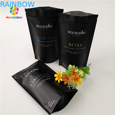 Imballaggio di sacchetti di merendino Mylar laminati, sacchetto di zip in foglio di alluminio per polvere di manzo.