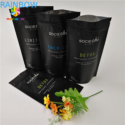 Imballaggio di sacchetti di merendino Mylar laminati, sacchetto di zip in foglio di alluminio per polvere di manzo.