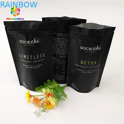 Imballaggio di sacchetti di merendino Mylar laminati, sacchetto di zip in foglio di alluminio per polvere di manzo.