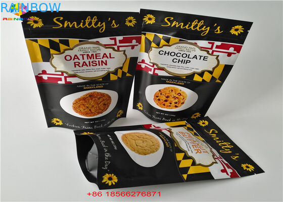 Il di alluminio insacca i sacchetti di plastica che imballano il lato tre sigillato con la chiusura lampo superiore