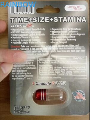 Rinoceronte finitura superficia opaca/lucida di imballaggio della carta della bolla di 69/7 pillole del sesso della capsula